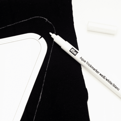 Markierstift für dunkle Textilien wasserlöslich weiß