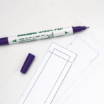 Markierstift für helle Textilien selbstlöschend 2 Seiten Violett