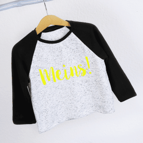 French Terry Weiss gesprenkelt T-Shirt