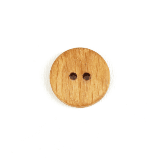 Holzknopf rund - 18 mm - 2 Loch