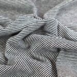 Bündchen - Schwarz / Weiß 1 mm gestreift