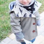 Holzknopf rund mit Rand - 20 mm - Kirschbraun lackiert - 4 Loch