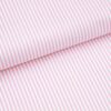 Baumwollstoff mit 3 mm Streifen Rosa/ weiß gestreift