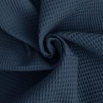 Waffelpique - Dunkles Jeansblau