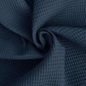 Waffelpique - Dunkles Jeansblau