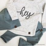 French Terry Weiß mit schwarzen Sprenkeln