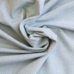 Single Jersey - Altmint / Weiß 1 mm gestreift