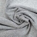 Single Jersey - Schwarz / Weiß 1 mm gestreift