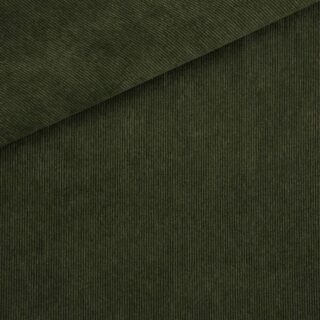 Feincord - Khaki-Grün