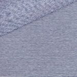 Single Jersey - Dunkelblau / Weiß 1 mm gestreift