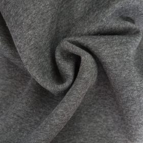 French Terry Kuschelsweat Dunkelgrau meliert