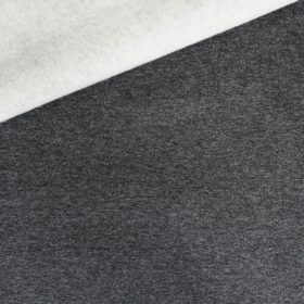 French Terry Kuschelsweat Dunkelgrau meliert