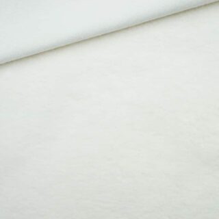 Leichter Baumwollfleece Cremeweiß