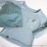 Single Jersey Altmint Weiß 1mm gestreift