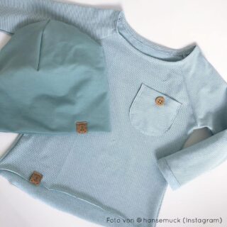 Single Jersey Altmint Weiß 1mm gestreift
