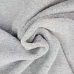 Leichter Baumwollfleece Hellgrau meliert