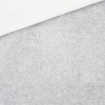 Leichter Baumwollfleece Hellgrau meliert