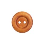 Holzknopf rund mit Rand - 23 mm - lackiert - 2-Loch