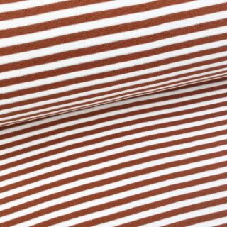 Bündchen - Kupfer/Weiss 5mm Ringel