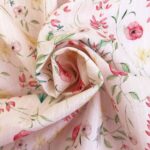 Popeline - Hellrose Frühlingsblumen