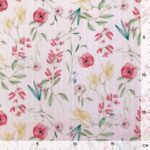 Popeline - Hellrose Frühlingsblumen