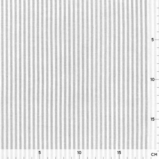 Baumwollstoff mit 3 mm Streifen Grau/ weiß gestreift