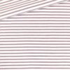 Single Jersey - Weiß mit 2 mm altrosa Streifen