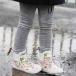 Leggings Missi chen aus Kuschelrip Jersey - Hellgrau meliert
