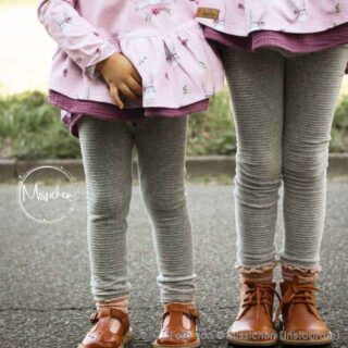 Leggings Missi chen aus Kuschelrip Jersey - Hellgrau meliert