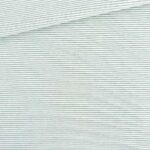 Single Jersey - Weiß mit kleinen altmintgrünen Streifen