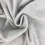 Rippenjersey - Hellgrau meliert