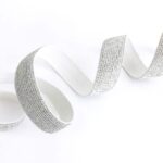 Gummiband - Weiß Silber - 20 mm