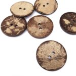 Kokosnussknopf - 30 mm - 2 Loch