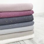 Musselin - Goldpünktchen