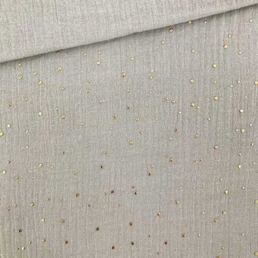 Musselin Goldpünktchen - Dusty Sand 2