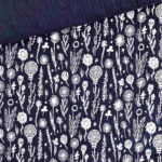 Musselin - Wildblumen Dunkelblau