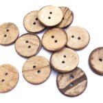 Kokosnussknopf - 20 mm - 2 Loch