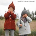 Mantel Mika in Walk Rost Orange und Pastell-Mintgrün