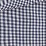 Baumwollstoff - Dunkelblau/ weiß 3 mm kariert