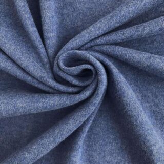 Interlock Jersey - Jeansblau meliert - Organic Cotton