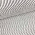 Bündchen - Grau/ Weiß 1 mm gestreift