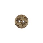 Kokosnussknopf - 15 mm - 2 Loch - Blumen