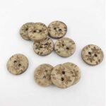 Kokosnussknopf - 15 mm - 2 Loch - Blumen