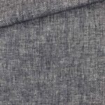 Leinen-Baumwollgemisch - Fischgrat Dunkelblau