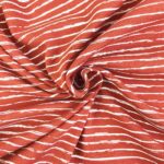 Single Jersey - Mini Pinselstreifen Dusty Rost