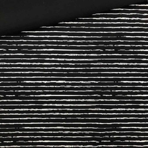 Single Jersey - Mini Pinselstreifen Schwarz