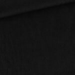 Rippenjersey - Schlauchware - Schwarz