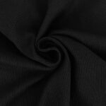 Rippenjersey - Schlauchware - Schwarz