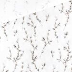 Popeline - Weiden-Knospen Cremeweiß