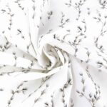 Popeline - Weiden-Knospen Cremeweiß